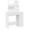 vidaXL Dressing Table with Mirror White 86,5x35x136 cm