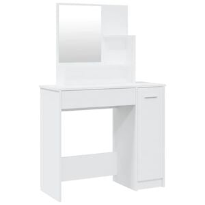 vidaXL Dressing Table with Mirror White 86,5x35x136 cm