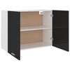 vidaXL Hanging Cabinet Lyon High Gloss Black 80x31x60 cm Engineered Wood