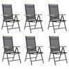 vidaXL Folding Chairs 6 pcs Textilene Black