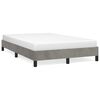 vidaXL Bed Frame | Light Grey | Velvet, Plywood, Engineered Wood | Double