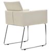 vidaXL Dining Chairs 2 pcs Linen-look White