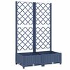 vidaXL Garden Planter with Trellis Blue Grey 80x40x121.5 cm PP