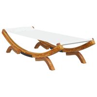 vidaXL Outdoor Lounge Bed 100x188.5x44 cm Solid Bent Wood Cream