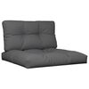vidaXL Pallet Cushions 2 pcs Anthracite Fabric