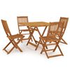 vidaXL 5 Piece Folding Garden Dining Set Solid Acacia Wood