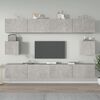 vidaXL 6 Piece TV Cabinet Set Concrete Grey Engineered Wood