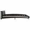 vidaXL Bed Frame with Headboard Black 160 x 200 cm Faux Leather