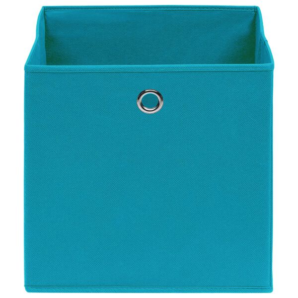 vidaXL Storage Boxes 10 pcs Baby Blue 32x32x32 cm Fabric