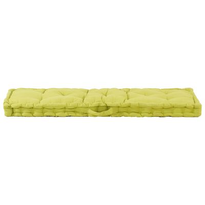 vidaXL Pallet Floor Cushion Cotton 120x40x7 cm Green