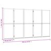 vidaXL 5-Panel Room Divider Cream White 350x180 cm
