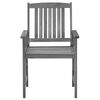 vidaXL Garden Chairs with Cushions 4 pcs Grey Solid Acacia Wood