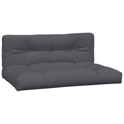 vidaXL Pallet Cushions 2 pcs Anthracite Fabric