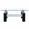vidaXL Coffee Table Black 55 x 96 x 40.5 cm