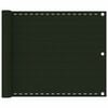 vidaXL Balcony Screen Dark Green 75x500 cm HDPE