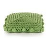 vidaXL Throw Pillow Basketweave with Pillow Green 50 x 50 cm Cotton
