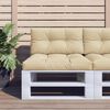 vidaXL Pallet Cushions 2 pcs Beige Fabric