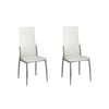 vidaXL Dining Chairs 2 pcs White Faux Leather
