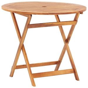 vidaXL Folding Garden Table 90x75 cm Solid Acacia Wood