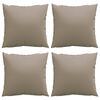 vidaXL Sofa Cushions 4 pcs Taupe 60x60 cm Fabric