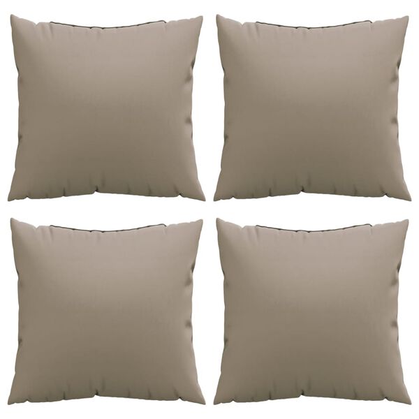 vidaXL Sofa Cushions 4 pcs Taupe 60x60 cm Fabric