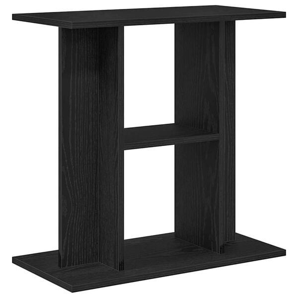 vidaXL Aquarium Stand Black Oak 60x30x60 cm Engineered Wood
