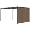 vidaXL Garden Gazebo with Side Curtain 4x3x2.25 m Taupe