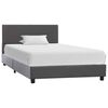 vidaXL Bed Frame without Mattress Grey Faux Leather 90x200 cm