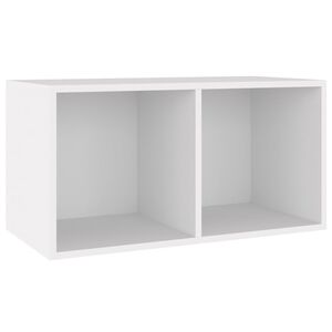 vidaXL Vinyl Storage Box White 71x34x36 cm Engineered Wood
