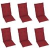 vidaXL Folding Garden Chairs 6 pcs with Cushions Solid Acacia Wood