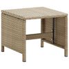 vidaXL Garden Stools 2 pcs with Cushions Poly Rattan Beige