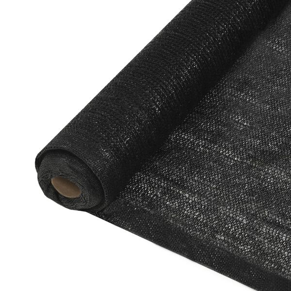 vidaXL Privacy Net HDPE 2x25 m Black