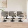 vidaXL Swivel Dining Chairs 6 pcs Light Grey Velvet