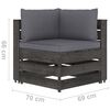 vidaXL 9 Piece Garden Lounge Set with Cushions Grey Impregnated Wood