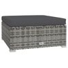 vidaXL 6 Piece Garden Lounge Set with Cushions Poly Rattan Grey