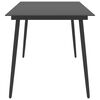 vidaXL 7 Piece Garden Dining Set Black