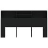 vidaXL Headboard Cabinet Black 180x19x103.5 cm