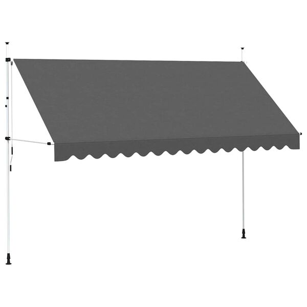 vidaXL Manual Retractable Awning 400 cm Anthracite