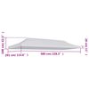 vidaXL Party Tent Roof 3x6 m White