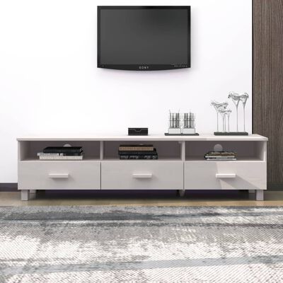 vidaXL TV Cabinet HAMAR White 158x40x40 cm Solid Wood Pine