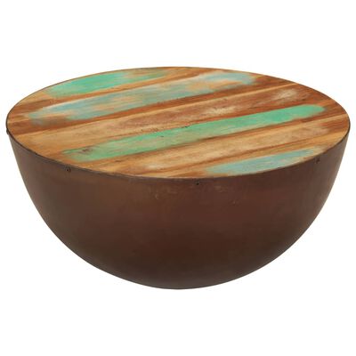 vidaXL Bowl-shaped Coffee Table Ø50x24.5 cm Solid Wood Reclaimed
