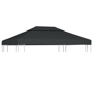 vidaXL Gazebo Top Cover | Anthracite | Polyester with PVC coating | 4x3 meters