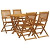 vidaXL 5 Piece Garden Dining Set Solid Wood Eucalyptus