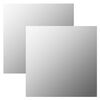 vidaXL Wall Mirror | Set of 2 | Transparent | Glass | 50x50 cm | Mirror
