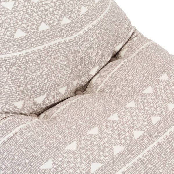 vidaXL Bean Bag Sofa Light Brown Fabric Patchwork