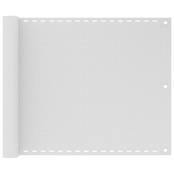vidaXL Balcony Screen HDPE 75x400 cm White
