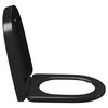 vidaXL Soft-close Toilet Seat with Quick-release Design Black