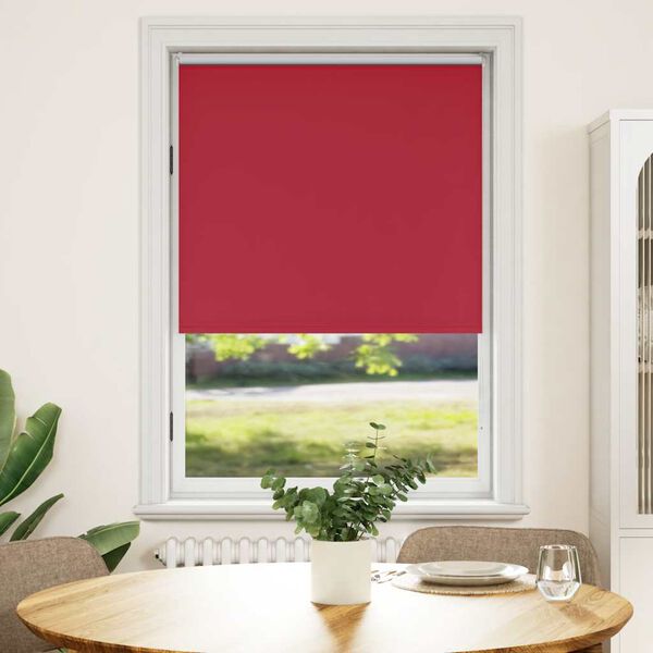 vidaXL Roller blind blackout 124.4x175 cm Fabric Width 120 cm red