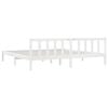 vidaXL Bed Frame without Mattress White Solid Wood Super King Size