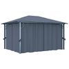 vidaXL Gazebo with Curtain 400 x 300 cm Anthracite Aluminium